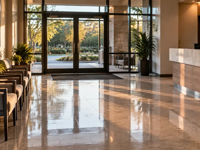 Diamond 1 Cleaning commercial job, aerial view
